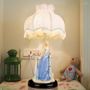 Lampes de table Vintage en céramique lumière pour salon enfants bureau décor lumières Art déco cadeau de noël princesse chambre lampe