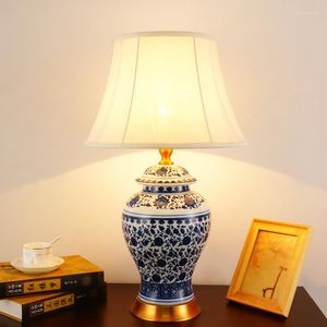 Tafellampen vintage Chinese slaapkamer woonkamer trouwlamp Jingdezhen porselein keramische kunst voor meisjes