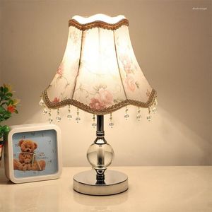 Tafellampen Vintage Kristal Europese Moderne Slaapkamer Bedlampje Voor Woonkamer Verlichting Retro Nachtkastje Led Bureau E27 US EU