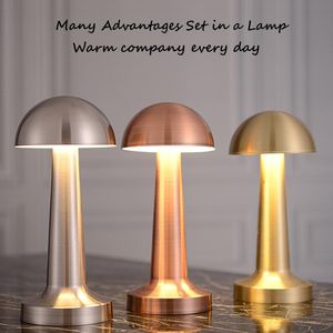 Lampes de table Vintage Tactile Gradation Chambre Lampe De Chevet Bar Portable USB LED Veilleuses Rechargeable Bureau Lumière Décor À La Maison