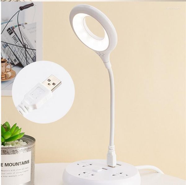 Lampes de table Voix Petite veilleuse LED Lampe de bureau USB Lumières intelligentes Portable Pliable librement