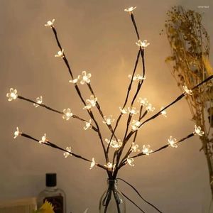 Tafellampen waterdichte kersenbloesemlichten led batterij aangedreven nachtlampje 20 koppen gesimuleerde tak bloem arrangement