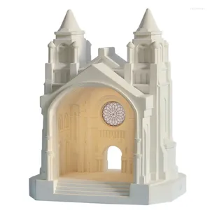 Lámparas de mesa Regalo de boda Iglesia Lámpara de noche pequeña Dormitorio Ambiente de noche Decoración de edificios Compromiso