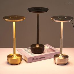 Tafellampen Groothandel Lampe Bureau Dimbaar Led Modern Draadloos Oplaadbaar Bedzijde Draadloze gegalvaniseerde metalen lamp