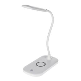 Lampes de table Lampe de charge sans fil Bureau avec 3 couleurs Led Port USB Night Light Touch Control WhiteTable