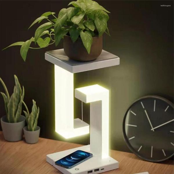 Lampes de table lampe de charge sans fil pour Smartphone romantique ornement créativité luxe décor bureau Protection des yeux Led veilleuse