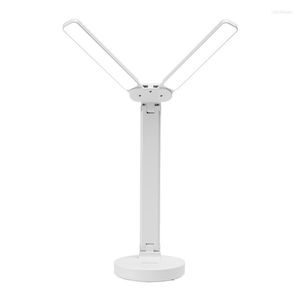 Lampes de table Lampe de bureau sans fil Double tête pliable 3 vitesses Recharge réglable pour Touch Cont