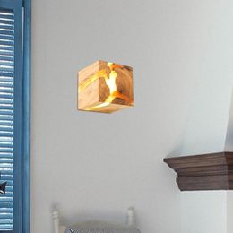 Lámparas de mesa Lámpara de pared de resina de madera LED decorativo de moda para la decoración del restaurante del dormitorio del hogar