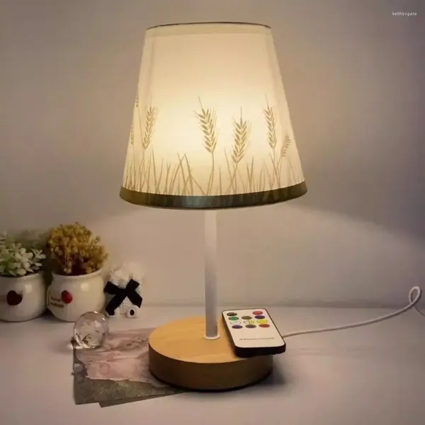 Lampes de table Ornement de bureau de lampe en bois