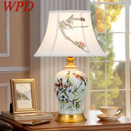 Lampes de table WPD lampe en céramique chinoise LED moderne créatif luxe bureau lumière mode pour la maison salon étude chambre