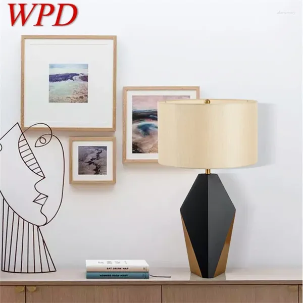 Lampes de table WPD LED pour chambre à coucher moderne lampes de bureau maison décorative E27 gradateur peinture lumière Foyer salon bureau