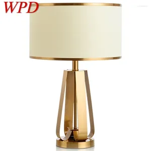 Lampes de table WPD conception de luxe de lit moderne des lumières de bureau dorées maison E27 décorative pour le foyer salon de bureau chambre à coucher