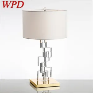 Lámparas de mesa WPD Lámpara creativa nórdica Contemporánea LED Decorativo Luz de escritorio para dormitorio de cabecera en el hogar