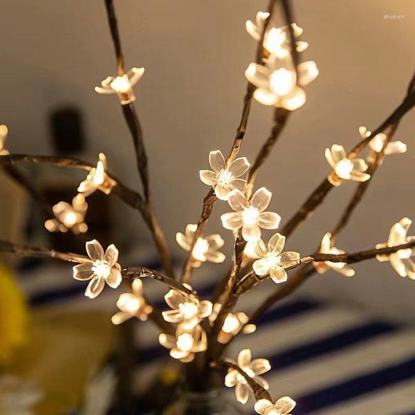 Lampes de table YINZAM lumière LED branche d'arbre veilleuses décor de chambre bricolage branches éclairées 20 ampoules lampe de bureau à piles pour cadeau de fête à la maison