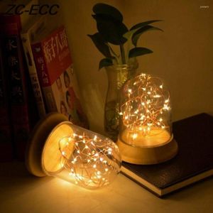 Lampes de table ZC-ECC Fire Tree Silver Flower Night Light Lampe de chevet alimentée par USB avec atmosphère amovible