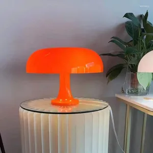 Lampes de table ZK50 Designer italien LED E14 Mushroom Head Lampe El Bedroom Bedside salon décoratif moderne USB