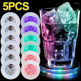 TABLEAU MATS 1 / 5PCS LED LUMINENT AUTOLERS BUISSANTS VERRES PAUTES DE TAPE VERRE BOUTEURES DE VIR LAMPE DÉCOR