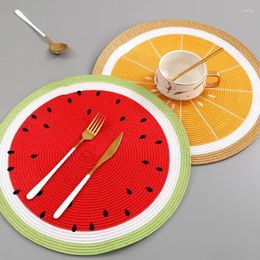 Tapetes de mesa, 1 Uds., portavasos coloridos, tapete para bebidas, manteles individuales para frutas, almohadillas, accesorios de cocina, posavasos para cuencos de verano