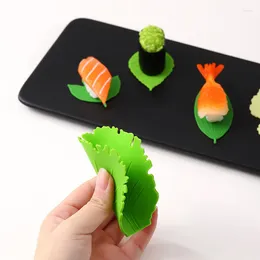 Tapetes de mesa 1 conjunto de silicone folha bento prato copo almoço separador sushi arroz bola esteira caixa reutilizável ferramentas de cozinha acessórios