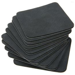 Tafelmatten 10 stks/partij rubberen sublimatie blanco bord MDF -afdrukken 95x95mm zwart voor warmtepersmachine