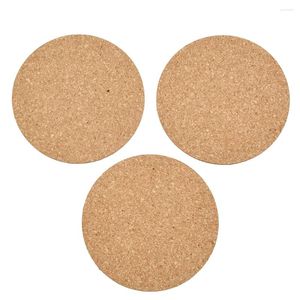 TABLEAU MATS 10PCS CORCES NATURELS CORCHES Square Mat à vins Win Drink Tap Tap Pad Tap Taf pour cuisine Home