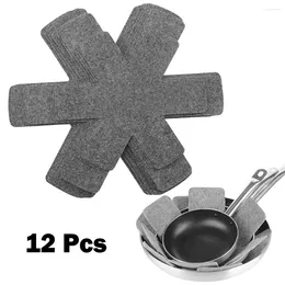 Placemats 12 Stuks Pot Pan Protectors Pads Warmte-isolatie Beschermen Antislip Pad Non-woven Voorkomen Krassen aparte