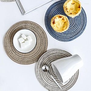 Tapis de table 18 cm sous-verres porte-gobelet tapis antidérapant rond tissé napperons pour ustensiles accessoires de cuisine décor à la maison