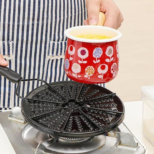 Tapetes de mesa de 19cm, placa difusora de calor para estufa de Gas, convertidor de protección reductora de llama, evita daños por altas temperaturas en ollas y alimentos, herramientas de cocina