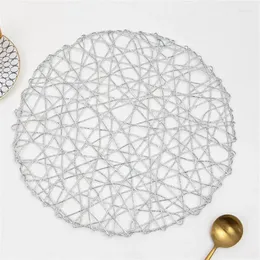 Tafelmatten 1 st Keukenkom Mat Hand geweven papieren touwkussen Home Decoratie Placemat voor cafébekeraccessoires