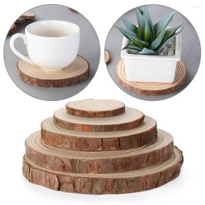 Tapetes de mesa, 1 pieza, posavasos redondos de madera Natural, alfombrilla decorativa para tazas, alfombrilla para taza, soporte para té y café, accesorios de bricolaje para cocina y hogar