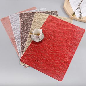 Tafelmatten 1 pc PVC Placemat Niet-slip Dining Drink Coasters Hittebestendige pothouder Schotel Bord Mat Modern Al Home Decor