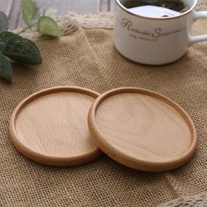 Tafelmatten 1 van de houten beker Placemat Zwart Walnoot Wood Ronde Ronde isolatie Koffie theekussen Decoratie 8,8 8,8 cm