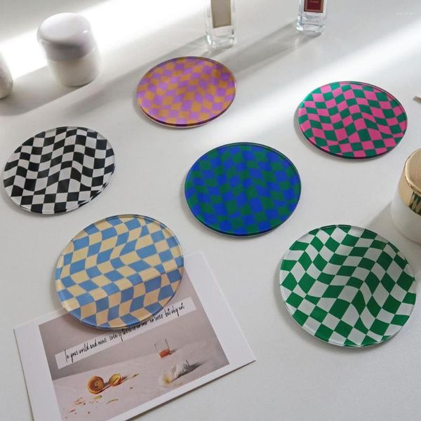 Tapis de table 1 pièces sous-verres en acrylique isolation résistante à la chaleur antidérapant café boissons tasse tampons pour salle à manger cuisine napperon produits