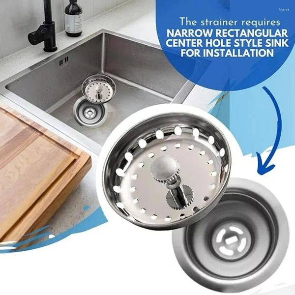 Tapetes de mesa 1 Uds. Filtro de cesta de fregadero de cocina de cabeza plana americana reemplazo de alcantarillado tapón de acero inoxidable accesorios de agua cubierta O6L4