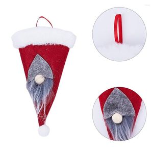 Tafelmatten 1 stks kerstmes vorkhouder tas keuken santa baard hoed cover decor xmas diner decoratie servies accessoires