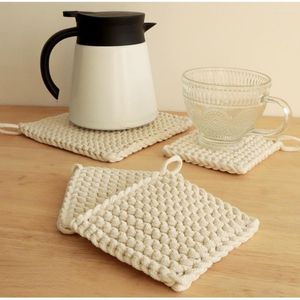 Tafelmatten 1 stks onderzetters geweven niet-slip keukenaccessoires placemat voor pad cafe mok dineren mat servet servies home