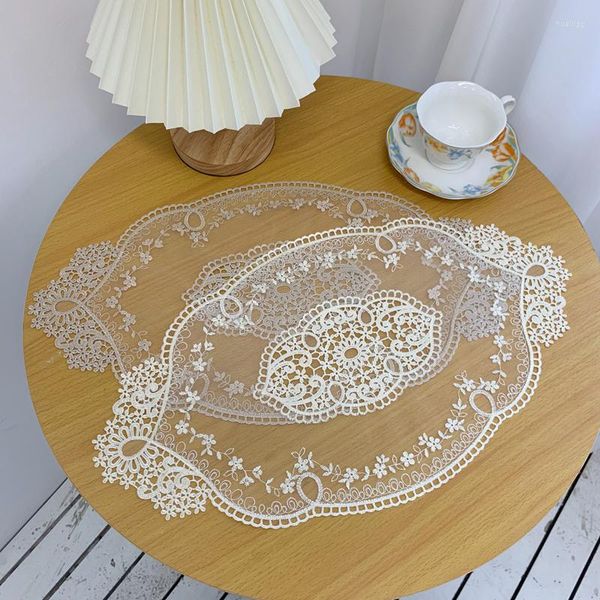 Tapis de Table en Polyester brodé, 1 pièce, tapis de Place, tasse en tissu, napperon, tasse à thé, napperon, décor de cuisine