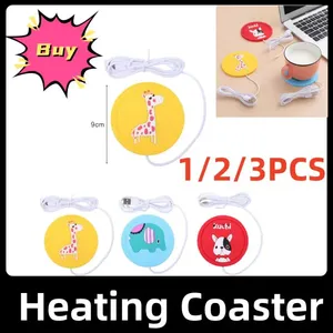 Tafelmatten 2/3PCSELELECTRISCHE Verwarmingsmokverwarming Bureaublad beker Warmer voor koffie Melkthee USB Power Cartoon Thermostatische mat Keukengereedschap