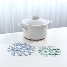 Tapis de Table en Silicone résistant à la chaleur, 2 pièces, sous-verres, bol à flocons de neige, napperon Anti-Pot, Casserole pour salle à manger