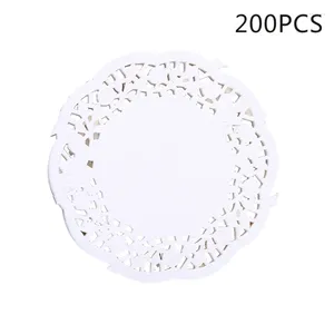 TABLEAU MATS 200 PIECTES DOILES DE PAPIER DE LACE ROND PULTIFUS