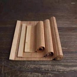 Table Mats 2024 Natural Bamboo Mat Tea Dining Isulater Runner Japanese Style Placemat Woven Placemat Tup