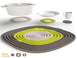 TABLEAUX TABLE 20SETS / LOT 3PCS / SET SILICONE COOL OUIL Protégeurs de surface Mat Isulaté Pot-Pot Tasse Placemats Gadgets Cuisine