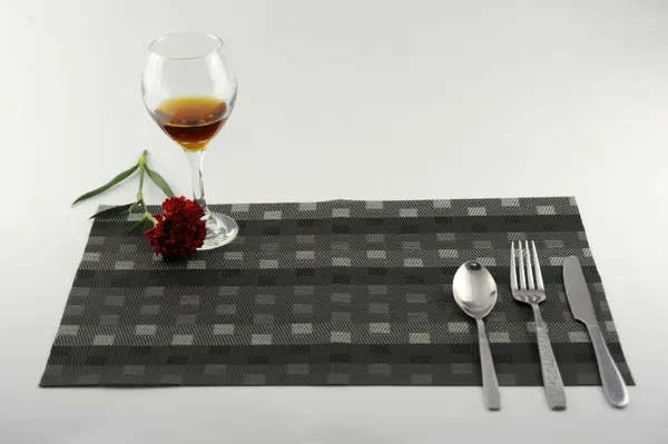 Tessforest – tapis de Table classique en PVC, résistant à l'usure, napperon alimentaire de style occidental, 2 pièces/lot, 3 couleurs, 30x45cm, J0819