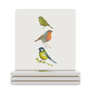 TABLEAUX 3 Little Birds Cerramic Coasters (carré) Set Pot Taapot Mat