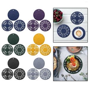 Tapis de Table multifonctionnels, 3 paquets de coussinets isolés thermiquement, comptoir de cuisine, vaisselle, tapis de bol, dessous de plat, décoration de salle à manger, cadeau