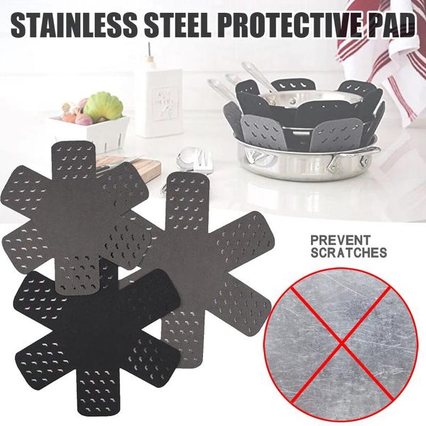 Tapis de table 3PC protecteurs de casseroles tampons de séparation en feutre non tissé durables empêchent les rayures séparent et protègent les surfaces pour les ustensiles de cuisine