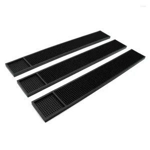 Tapis de table 3 pièces en caoutchouc Bar Service Spill Home Mat pour comptoir noir antidérapant Drain Pad bureau