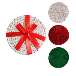 Tabelmatten 3 stks/set kerstplacemat anti-gescheiden warmte-isolatiekussentjes PAN MAT SET