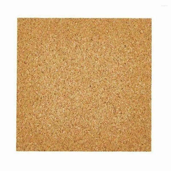 TABLEAU MATS 40PCS CORK COUSTERS Square Mat Selon d'auto-adhésif DIY FEUILLE POUR LA MAISON BAR VIN NATUREL BUIS