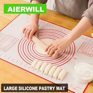 Tafelmatten 40x50 cm witte en rood kneden deegmat siliconen bakken pizza cake maker keuken kookgrill gadgets bakware